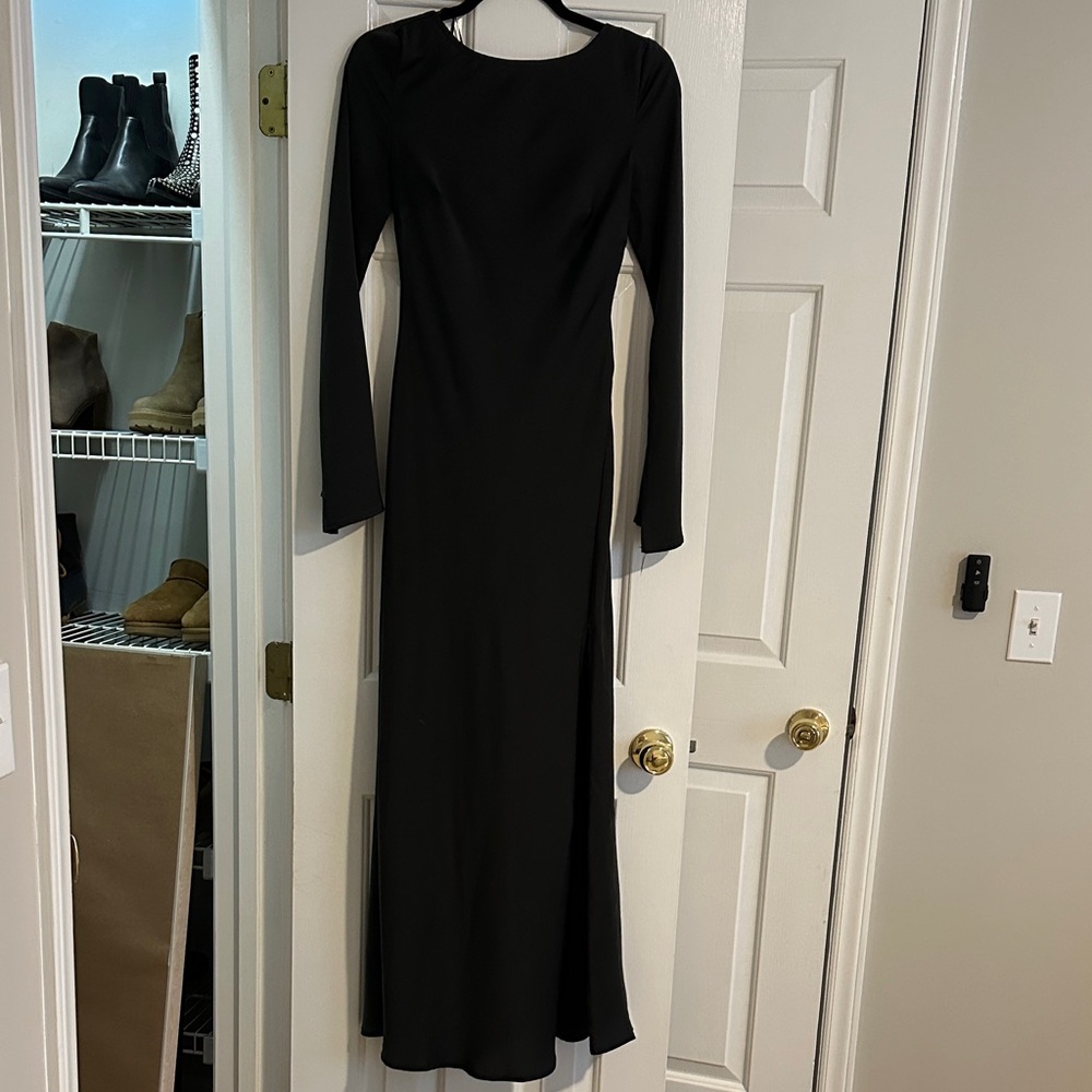 Princess Polly Elegant Black Long Sleeve Dress